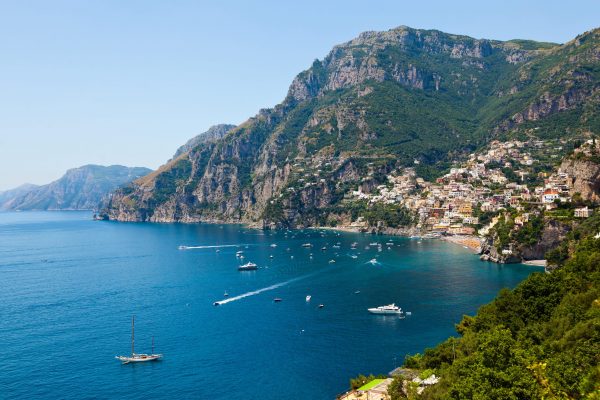 View of the town of Positano